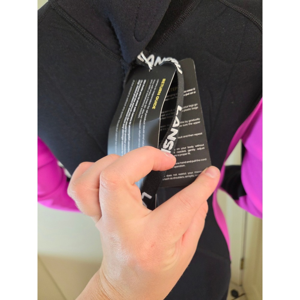 Lansru Womens 3mm Neoprene Full Body Wetsuit Black Pink Scuba Diving Surfing NWT - Picture 10 of 16